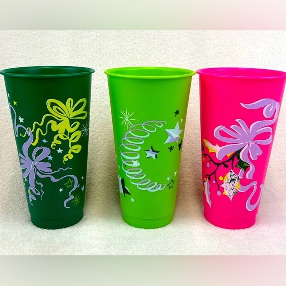 Starbucks Reusable Cold Cups, Color change, Holiday edition, 5 count, 24 oz each - Picture 2 of 3